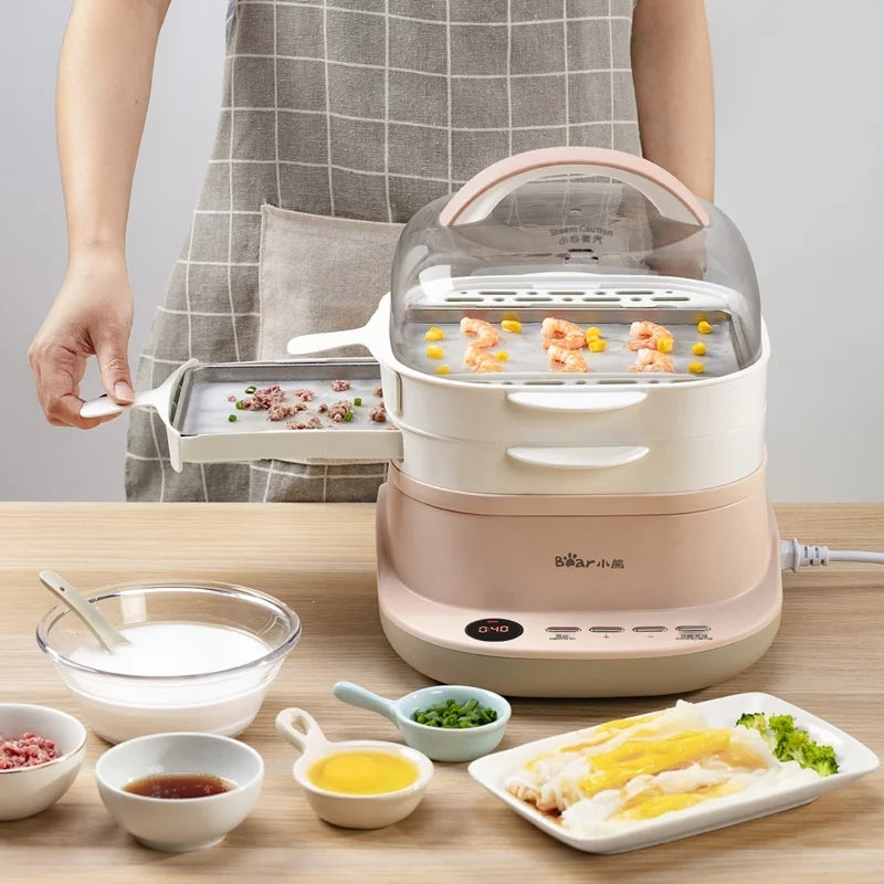 Rice Roll Maker 6 Functions Food Steamer Double Layer 3L N234