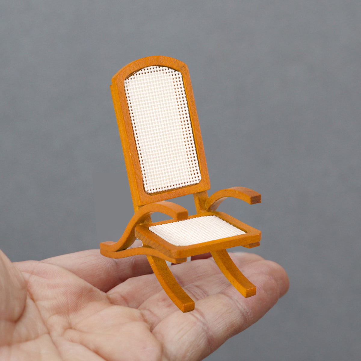 Vintage Wooden Dollhouse Single Sofa Chair Toy Q19144
