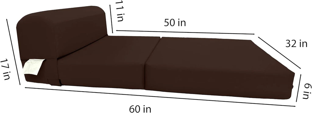 Twin Size Brown Folding Foam Sleeper Chair R866486
