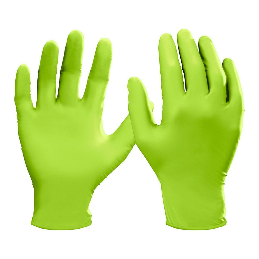 Nitrile Powder-Free Gloves, 100-Pack, Large, Green B210525