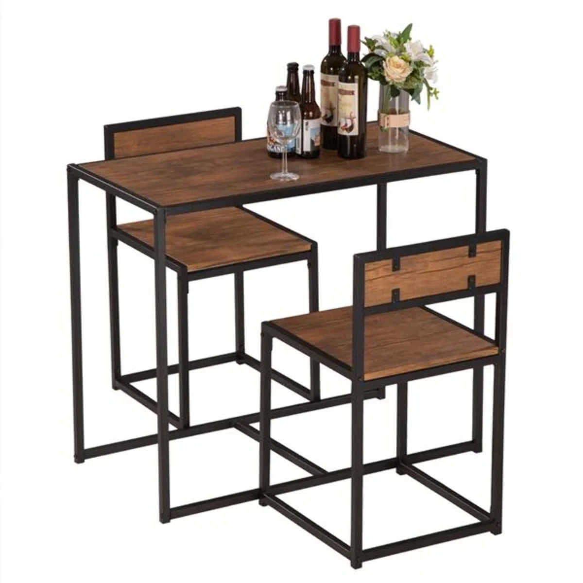 Wood Breakfast Table and Chair Three-Piece Q34289