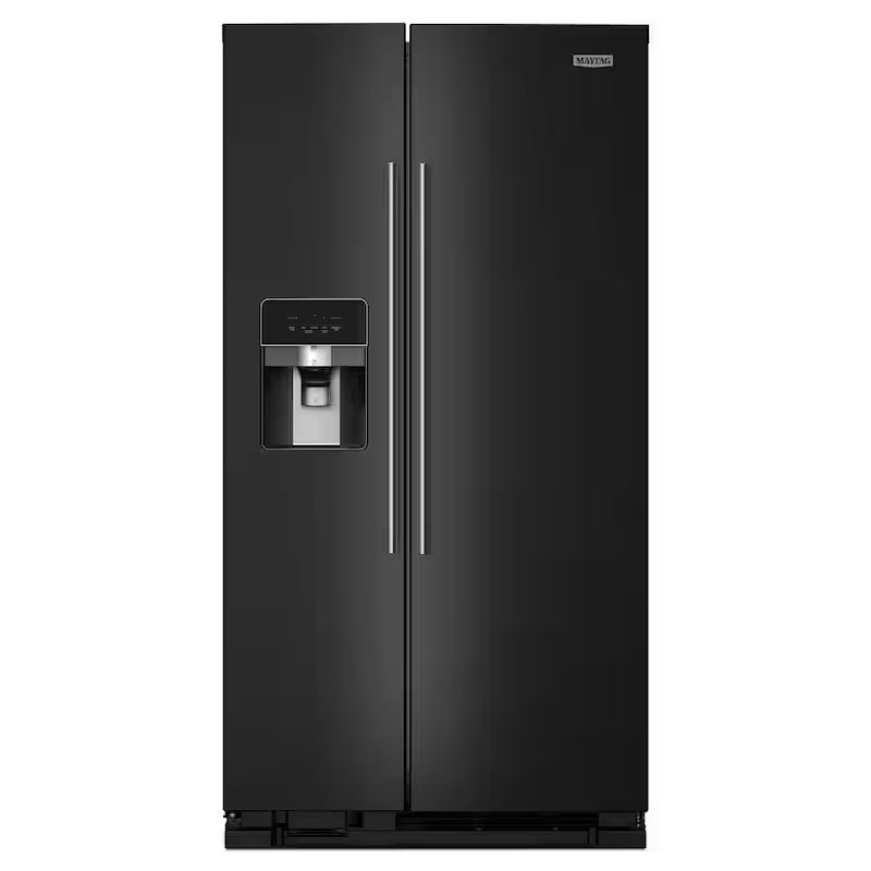 36 in. 25 cu. ft. Side-by-Side Refrigerator in Black V4083