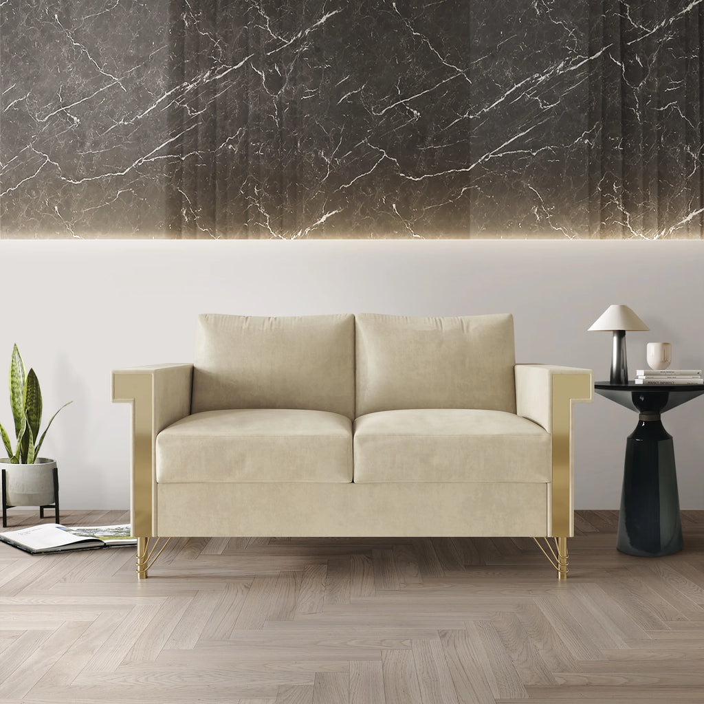 Velvet Upholstered Loveseat W23960