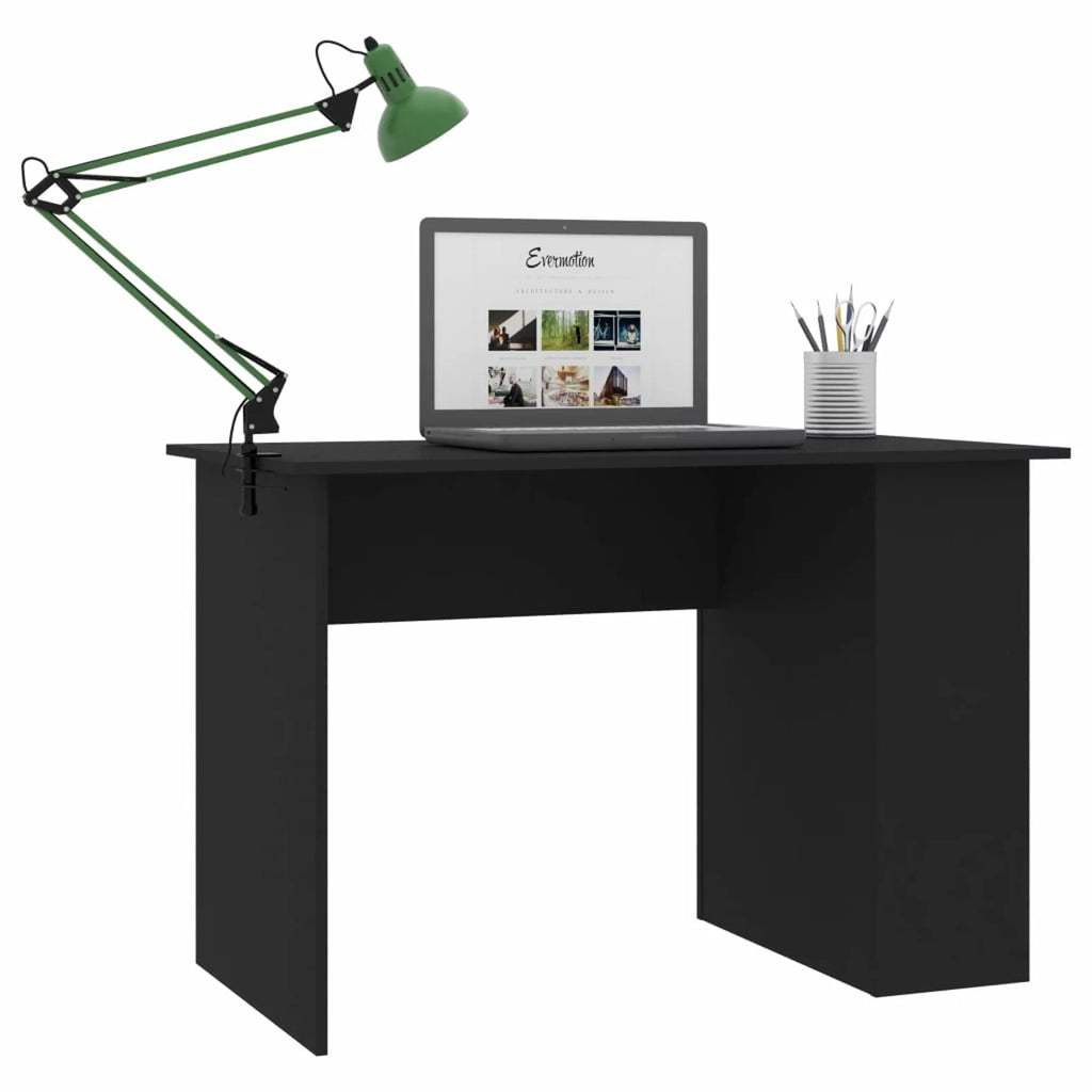 Black Computer Desk with Storage Shelves K250631