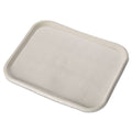 White Molded Fiber Food Trays, 14 x 18, Rectangular, 100/Cart B160665