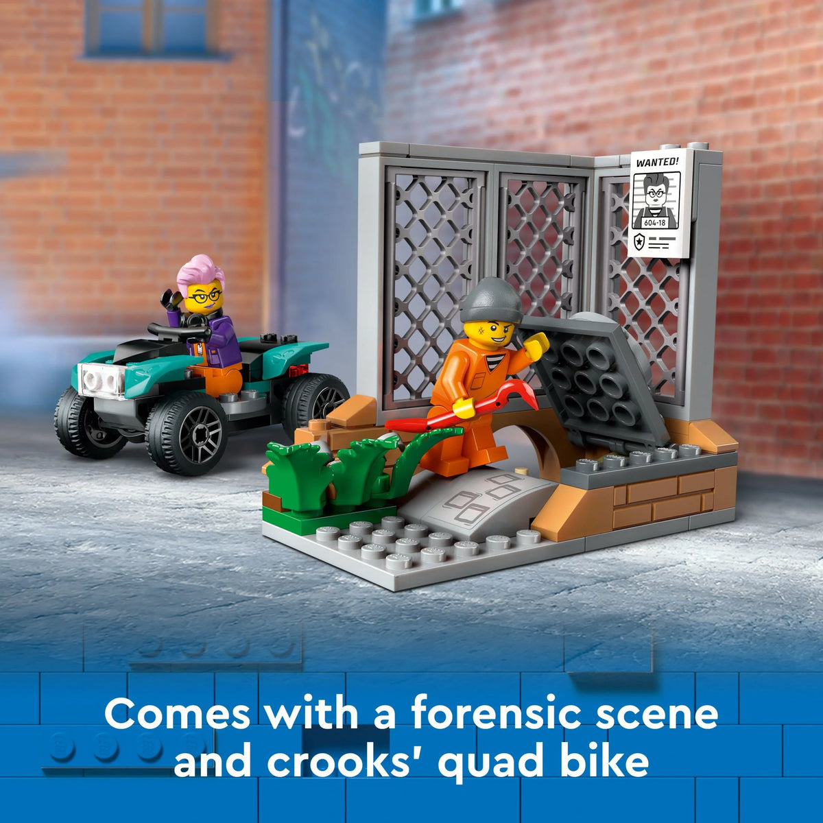 LEGO City Police Mobile Crime Lab Truck Toy with Quad Bike and 5 Minifigures Q995