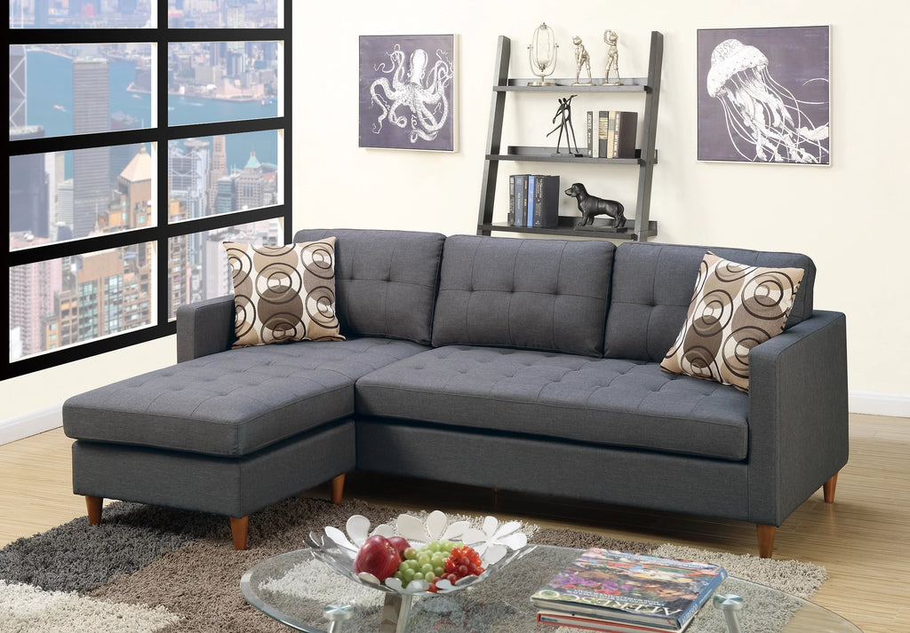 Blue Grey 2 Piece Sectional Sofa T6993
