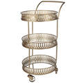Gold Round Bar Cart H347