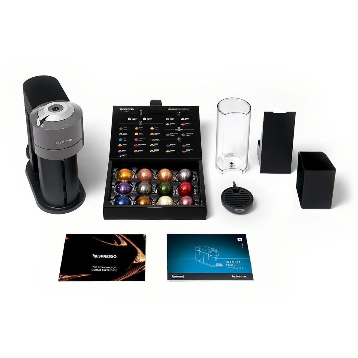 Chrome Coffee and Espresso Maker with Black Milk Frother U8527