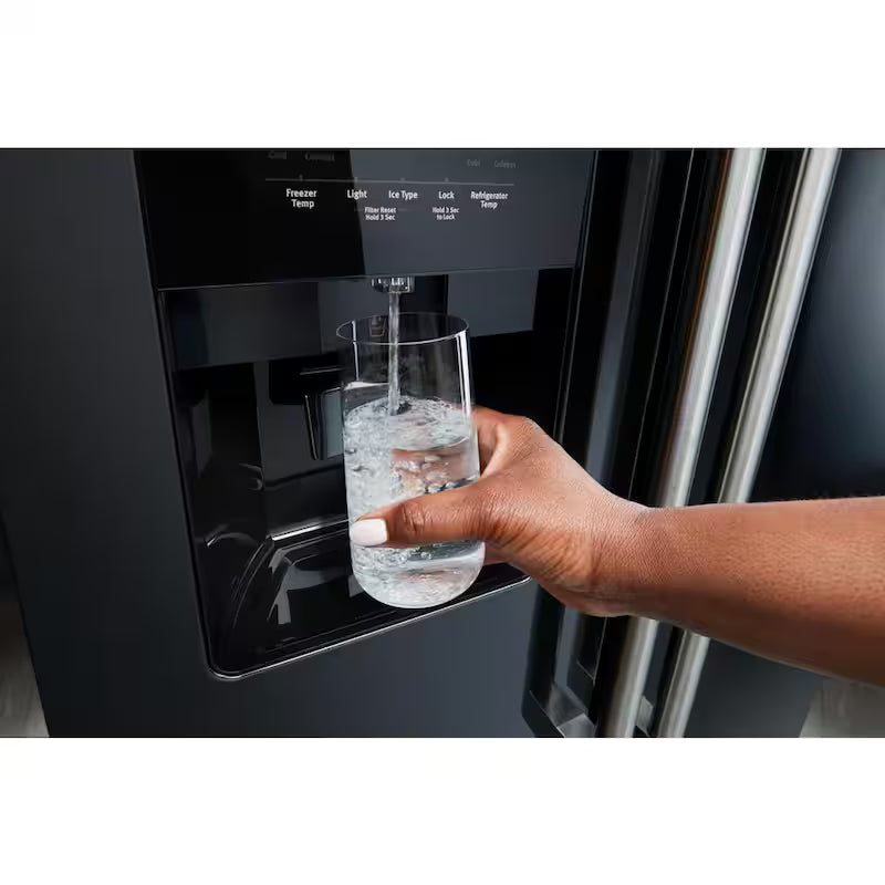 36 in. 25 cu. ft. Side-by-Side Refrigerator in Black V4083