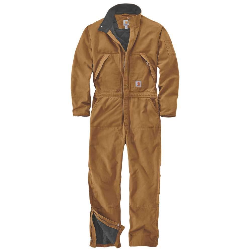 Brown Washed Duck Insulated Coverall D771984