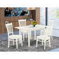 5-Piece Wood Dinette Set with 4 Chairs and Butterfly Leaf Table V445182
