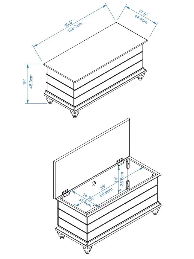 White Cedar Storage Chest T3977