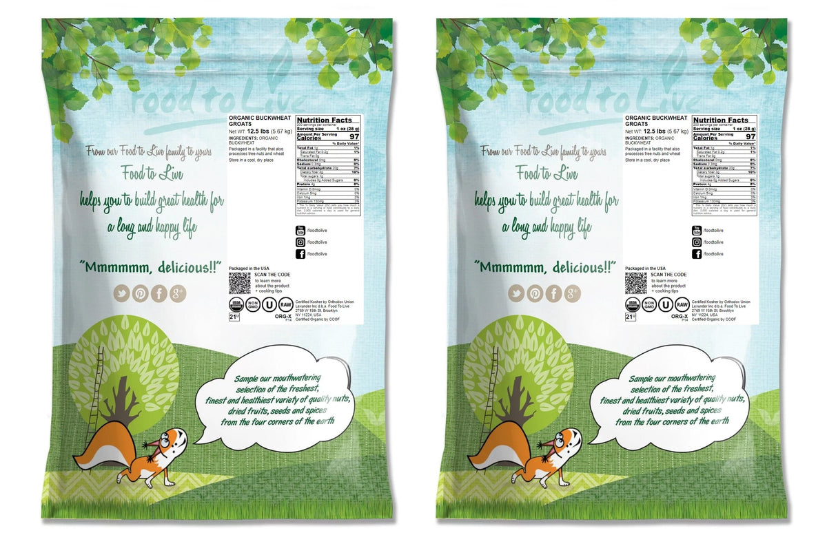 Organic Buckwheat Groats, 25 Pounds U853