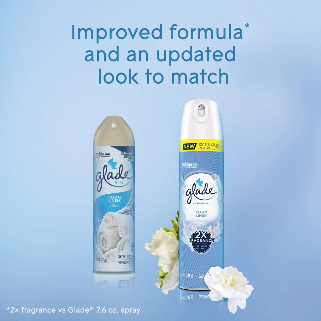 Clean Linen Room Air Freshener Spray, 8.3 Oz (Pack of 24) B610