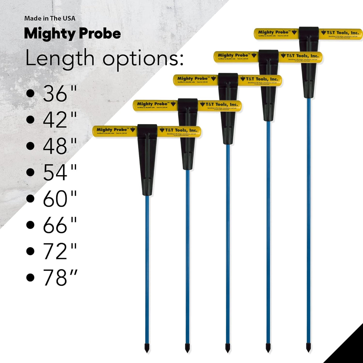 60-Inch Insulated Metal Soil Probe with T-Handle B1656