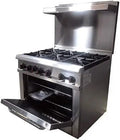 36" 6 Burners Commercial Range & Oven Stainless Steel 211000 BTU K533895