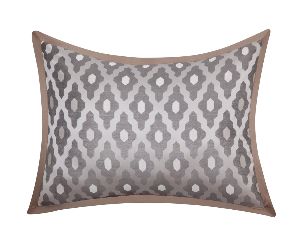 10PC Geometric Comforter Set King Grey X45748