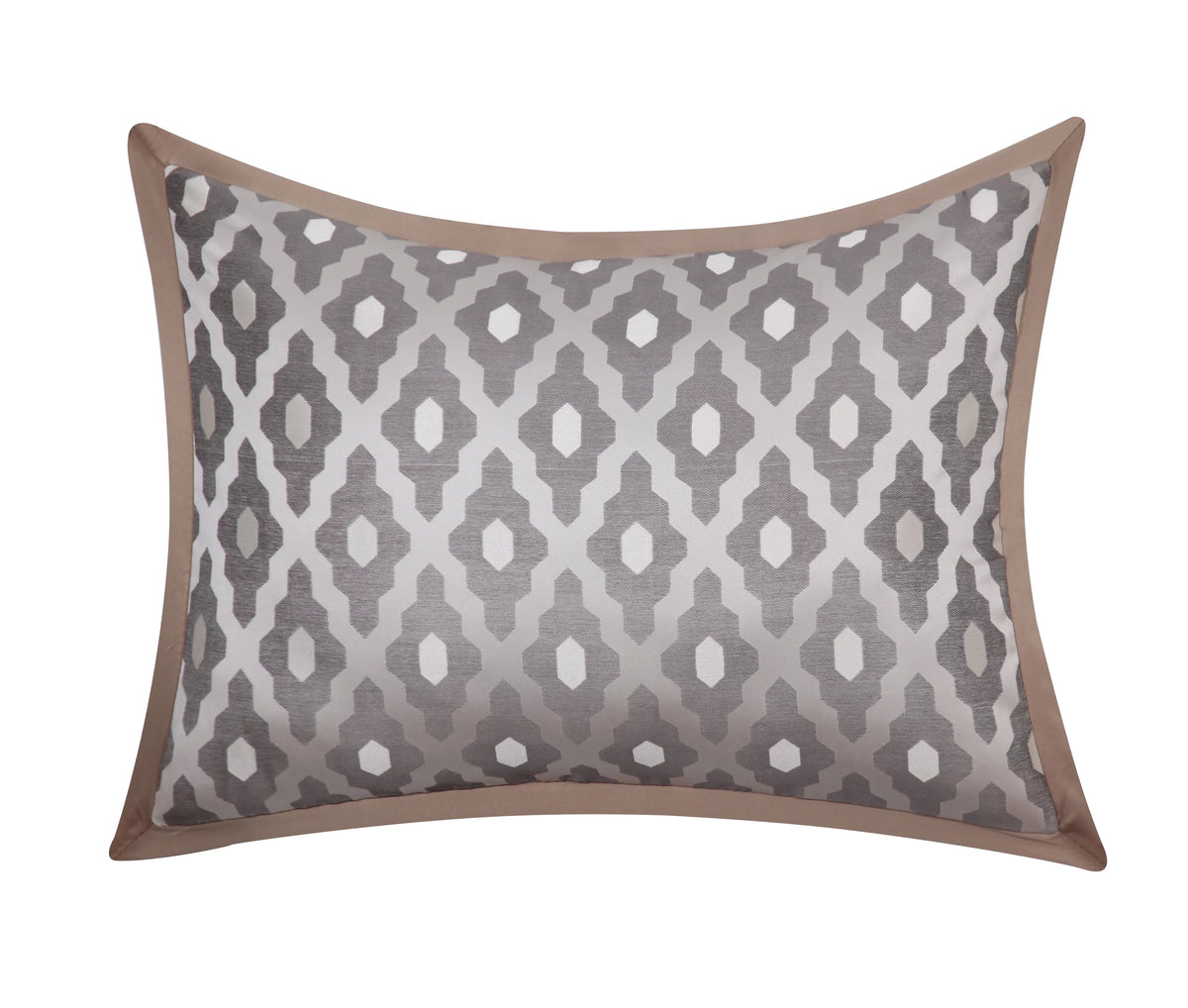 10PC Geometric Comforter Set King Grey X45748