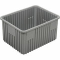 Plastic Dividable Grid Container, Gray, Lot of 3 C260876