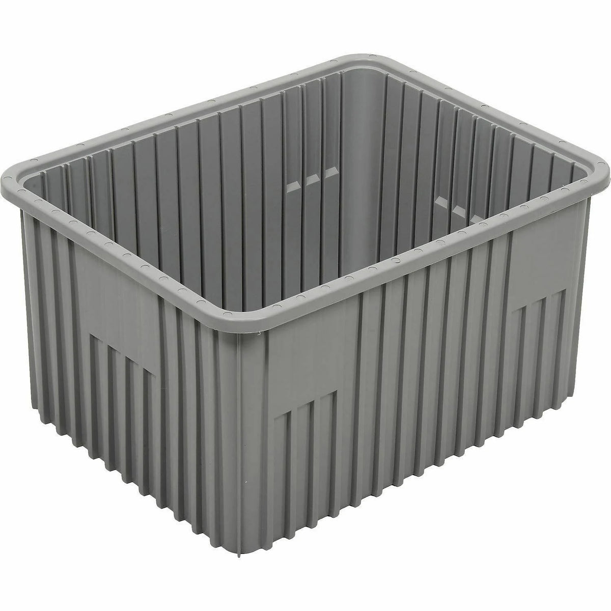 Plastic Dividable Grid Container, Gray, Lot of 3 C260876