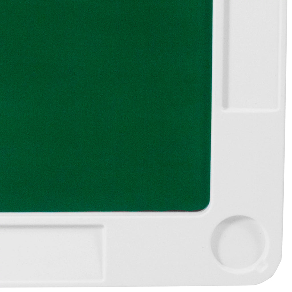 Square 4-Player Folding Card Game Table with Green Felt and Cup Holders A97092