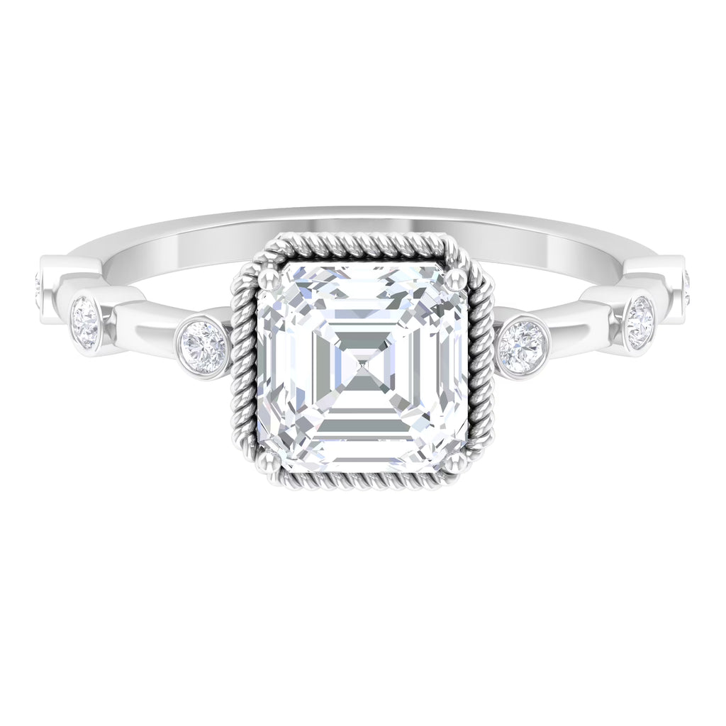 Moissanite Solitaire Engagement Ring - 8 MM - 925 Sterling Silver M686481