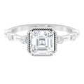 Moissanite Solitaire Engagement Ring - 8 MM - 925 Sterling Silver M686481
