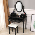 Wood Vanity Set Makeup Dressing Table Q631124