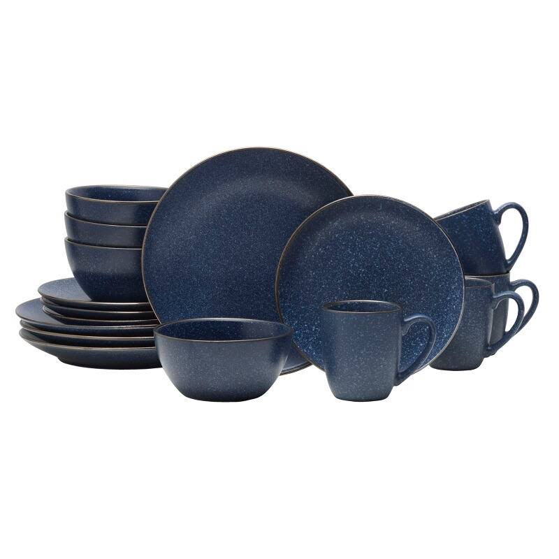 16-pc. Blue Speckling Dinnerware Set S5228