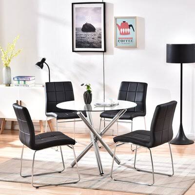 Black 5 Pieces Dining Set R13292
