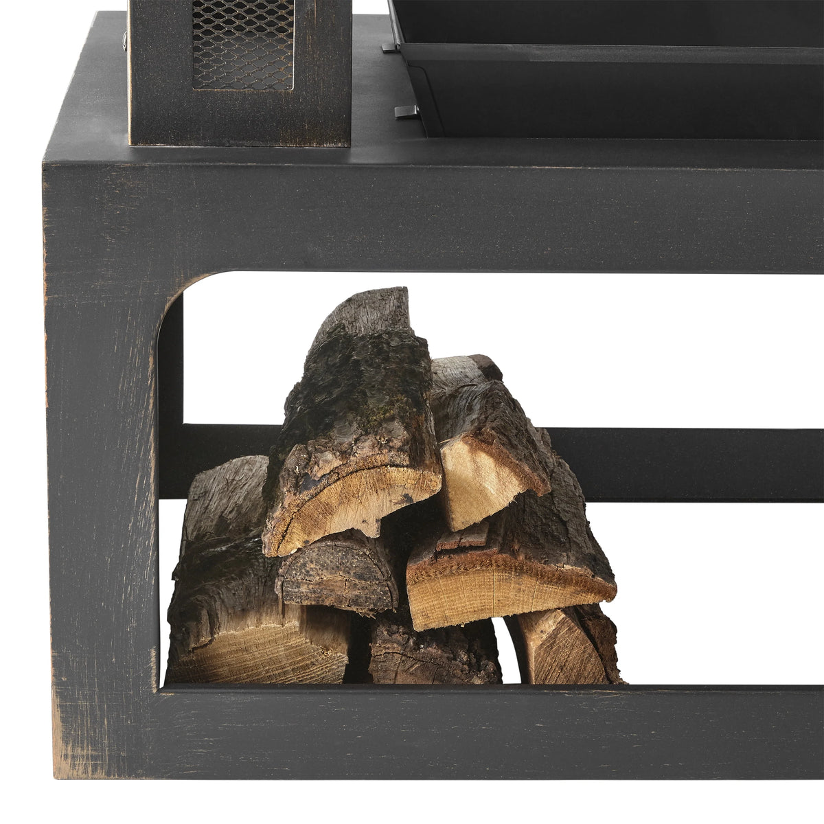 45-Inch Outdoor Steel Fireplace with Chimney D566
