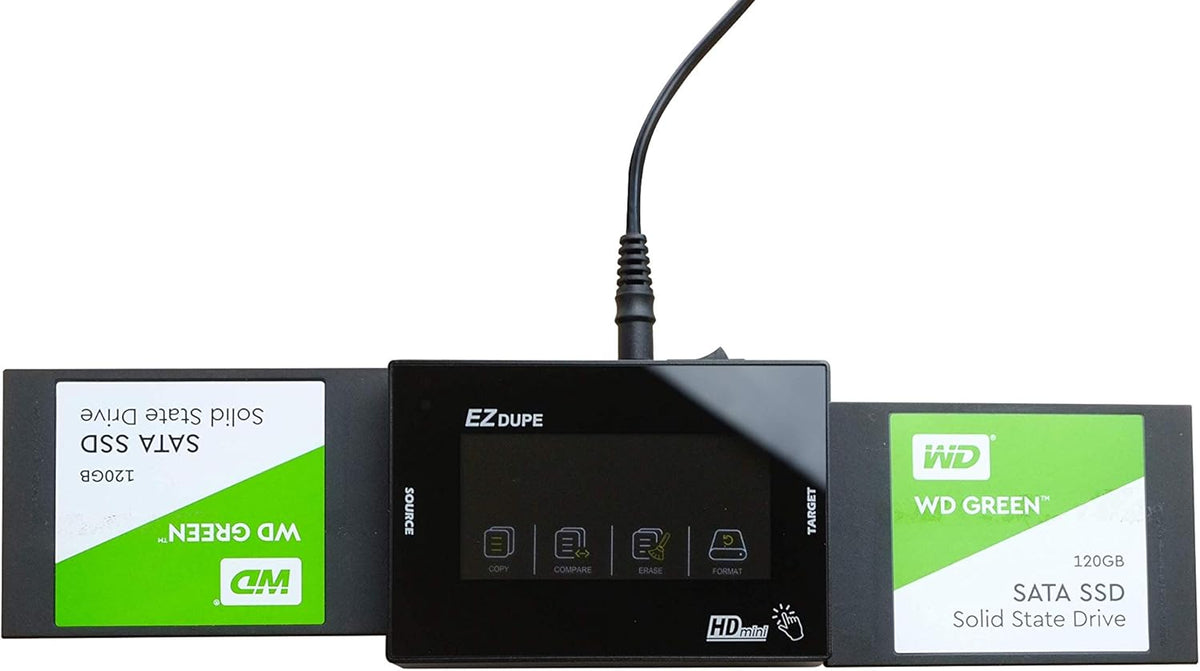 Hard Drive Duplicator with Touch Screen for 3.5 & 2.5 SATA HDD SSD P7757