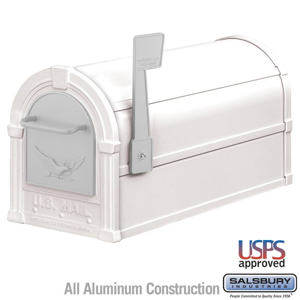 White/Silver Rural Mailbox U40526
