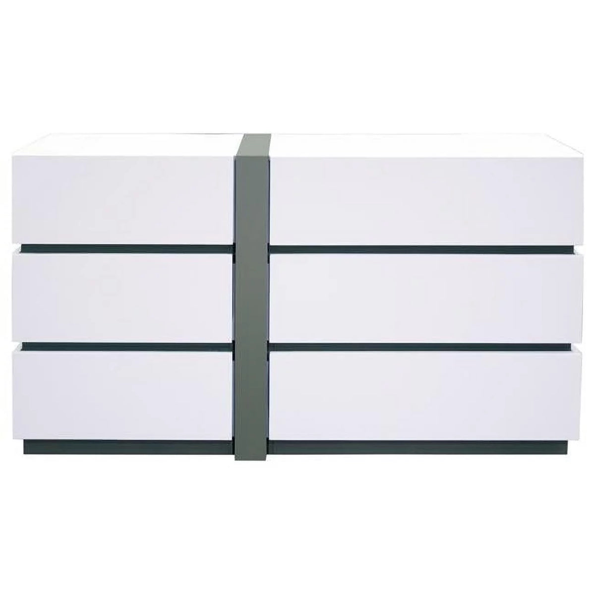 White 6-Drawer Engineered Wood Dresser I9022