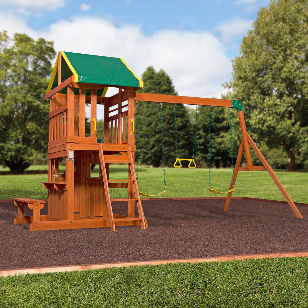 Cedar Wooden Swing Set X57585