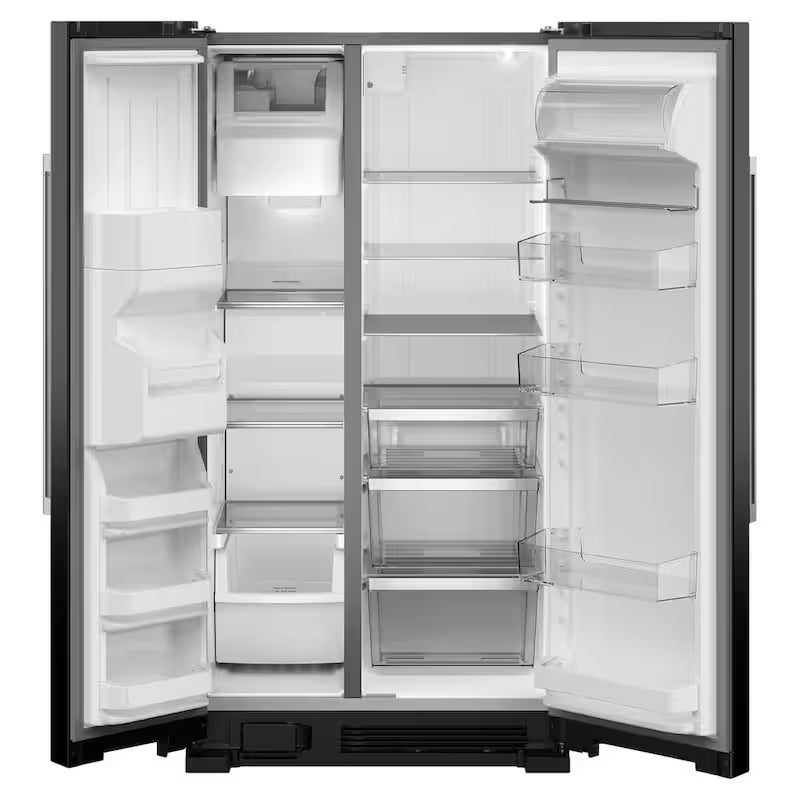 36 in. 25 cu. ft. Side-by-Side Refrigerator in Black V4083