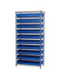 Blue Wire Shelving with 36 Bins X838283