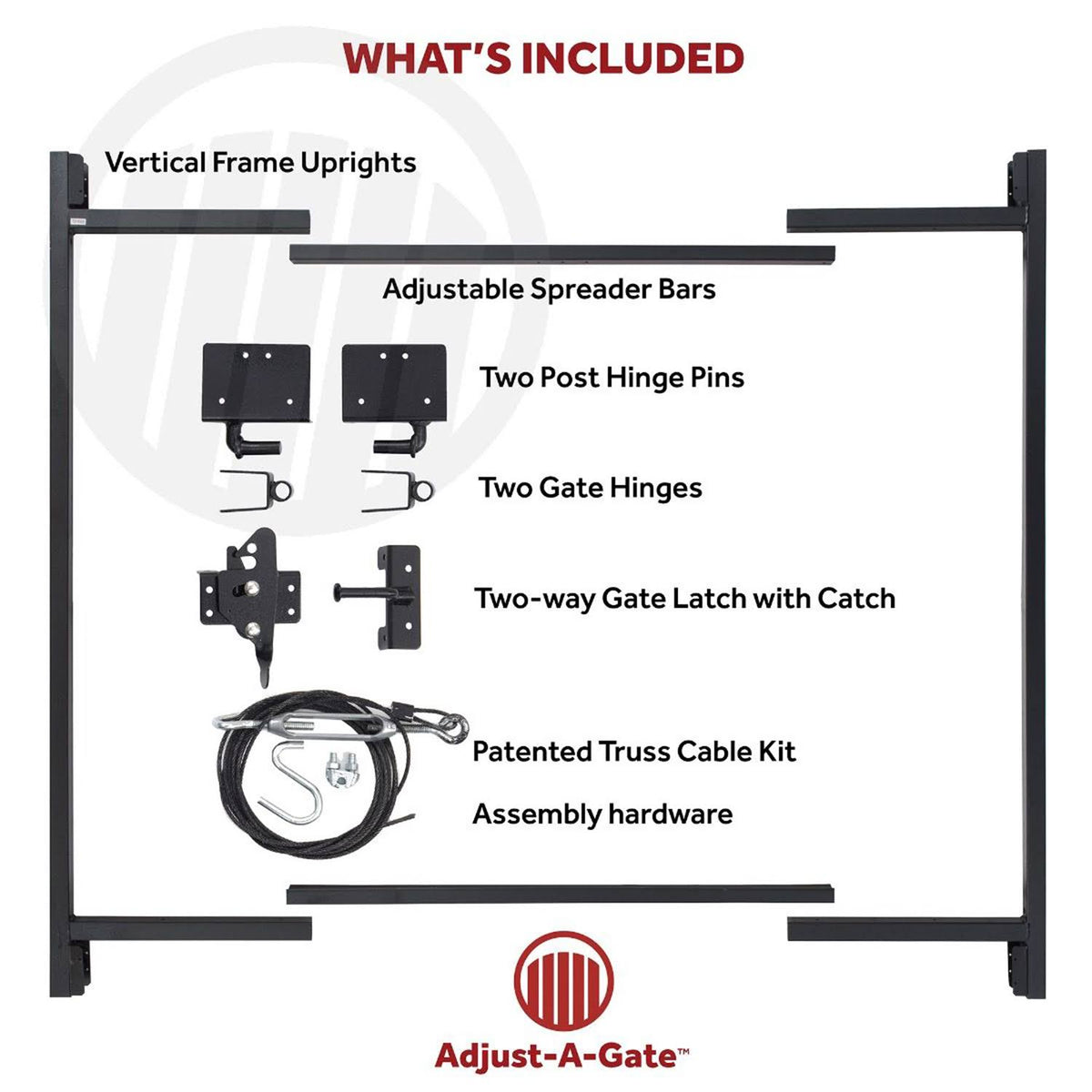Steel Frame Gate Building Kit, 60x22-96 inch Wide Opening (2 Pack) Z78050