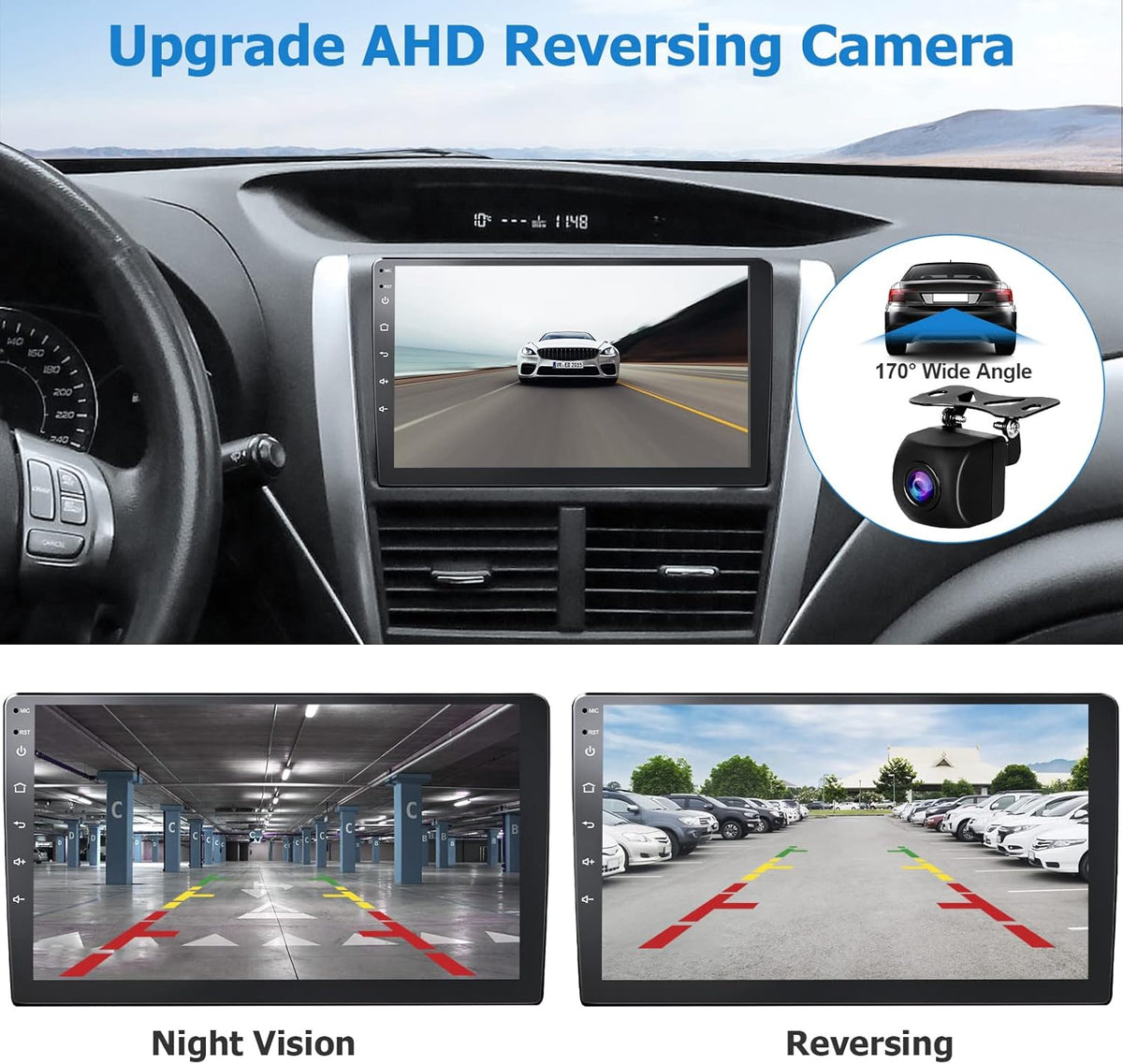 10.1 IPS Touchscreen Car Stereo with Wireless CarPlay Android Auto Bluetooth 5.0 Backup Camera H8947