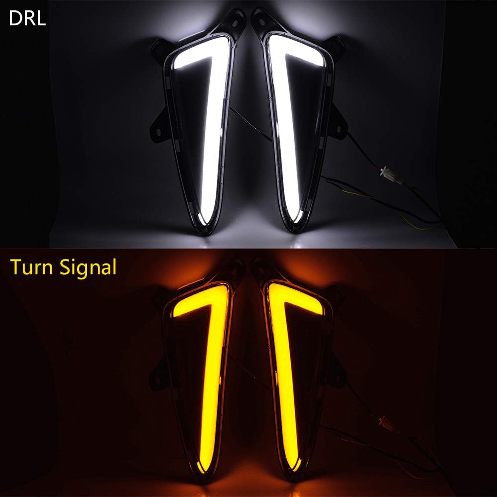 2X LED DRL Daytime Running Turn Signal Fog Light Bulb Style for Toyota C-HR XLE 16-19 Pack of 2 O72759
