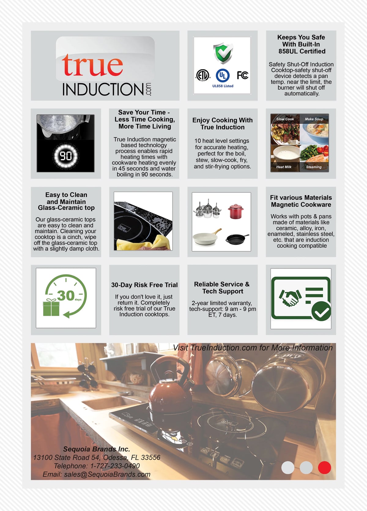 Built-in 23-inch Dual Induction Cooktop Glass-Ceramic Top T267