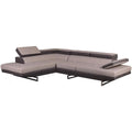 Faux Leather Sectional with Left Arm Facing O756428