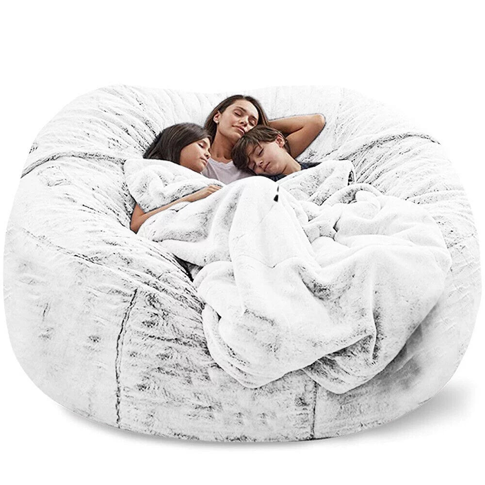 5FT Ultra Soft Bean Bag Chair Cover Light Grey R9940