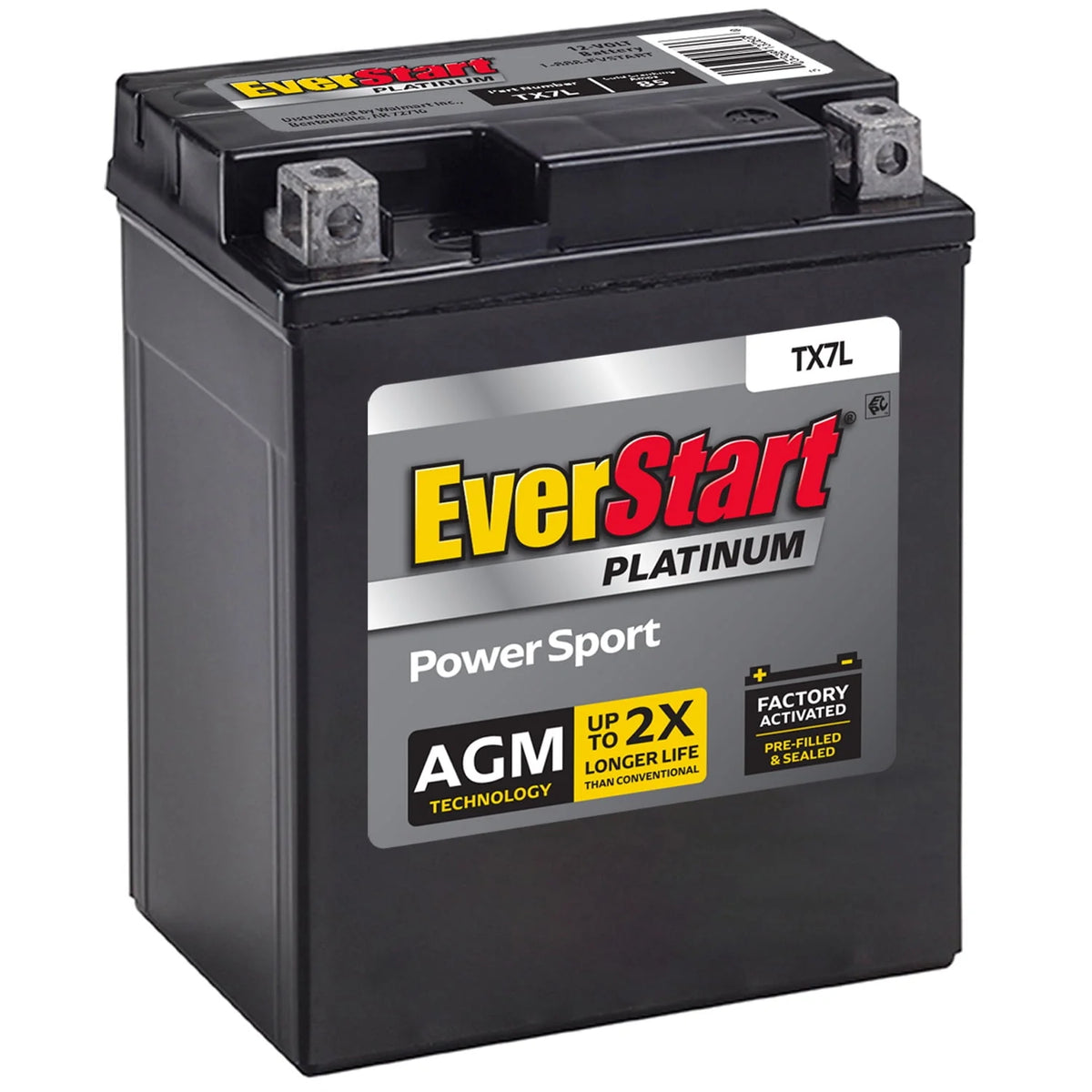 AGM Power Sport Battery Group Size TX7L 12 Volt 85 CCA H248160