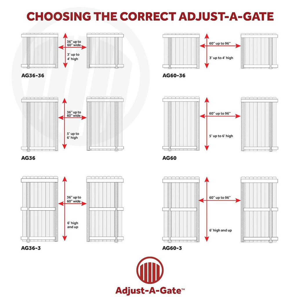 Steel Frame Gate Building Kit, 60x22-96 inch Wide Opening (2 Pack) Z78050