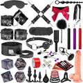 36 Pcs Bondage Kit with Adjustable Handcuffs Ankle Thigh Cuffs Blindfold U917