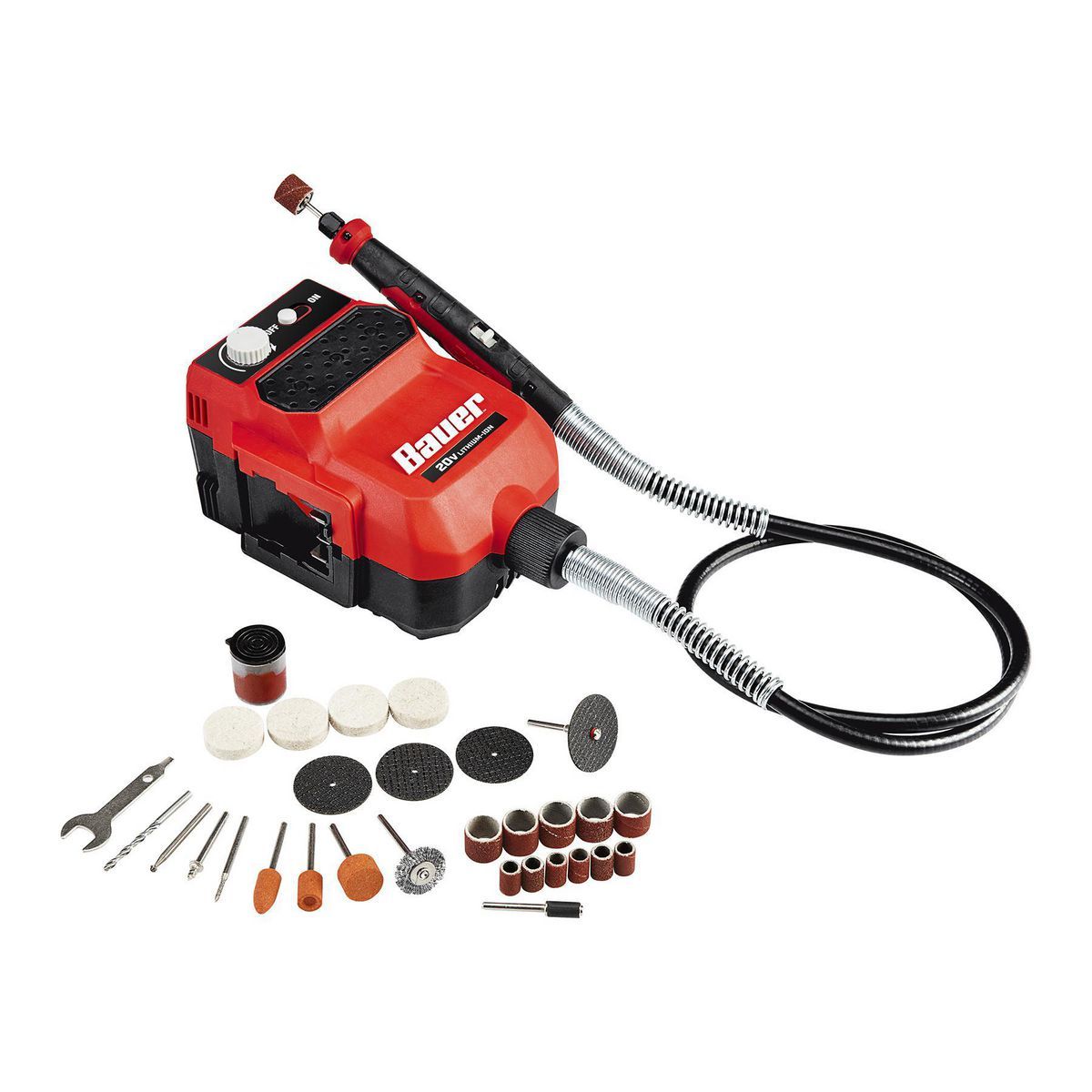 20V Cordless Variable-Speed Rotary Tool Kit with Flexible Shaft J3842