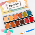 12 Color Alcohol Activated Face Paint Makeup Palette X4162