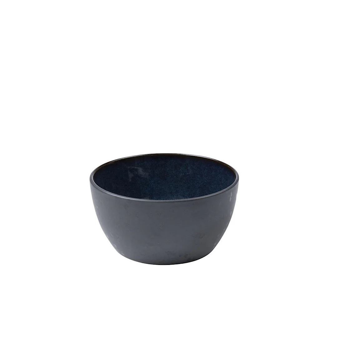 Stoneware Bowl 14cm Black Dark Blue D6807